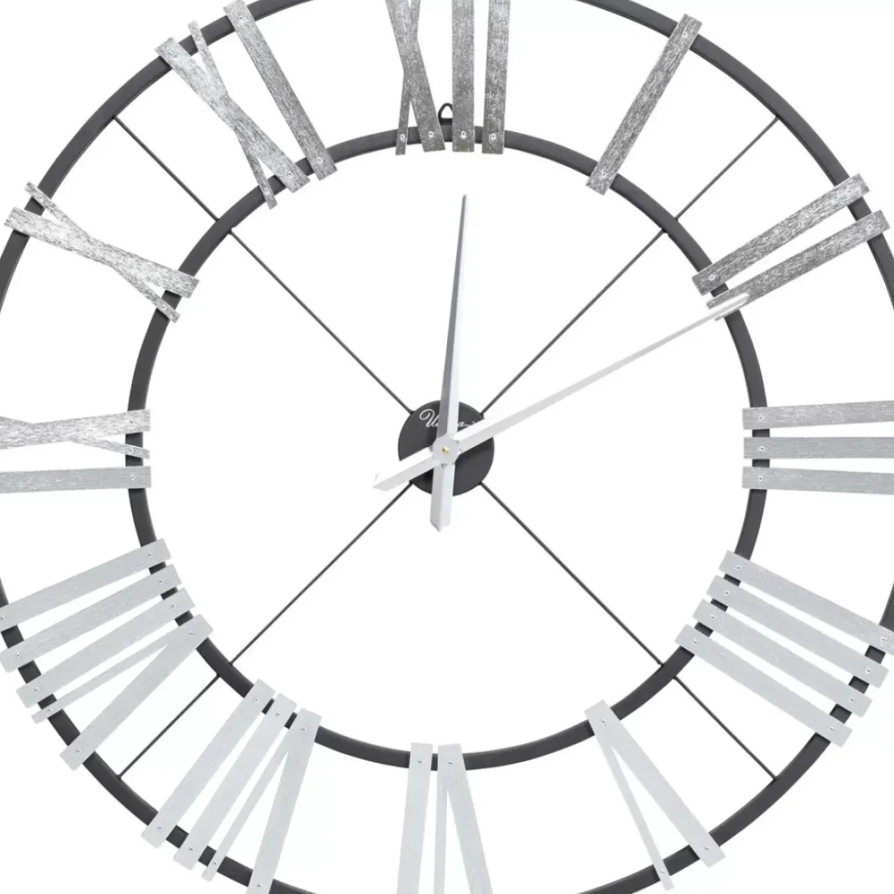 KARE Design Uhren-Wanduhr Nevio Silber O95Cm