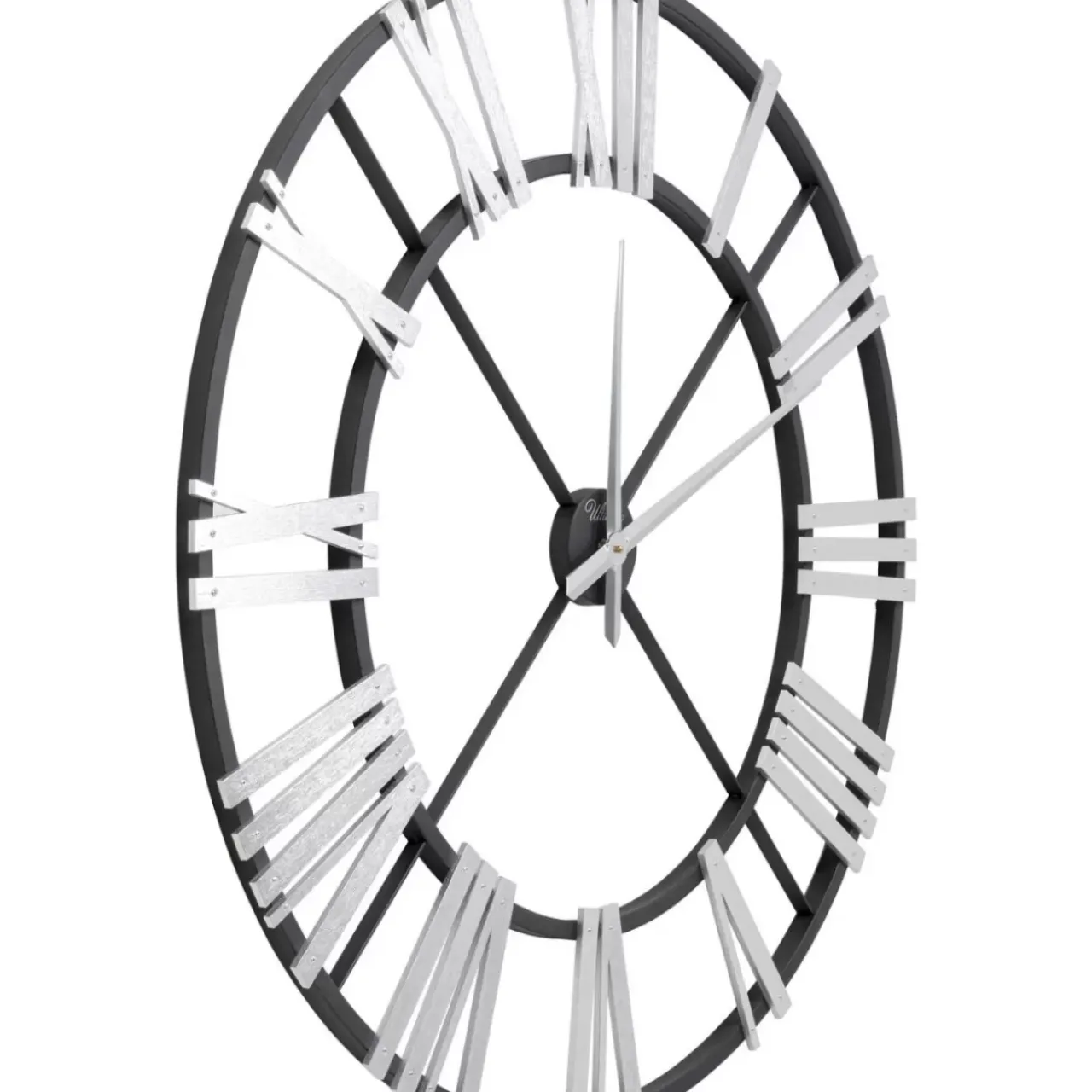 KARE Design Uhren-Wanduhr Nevio Silber O95Cm