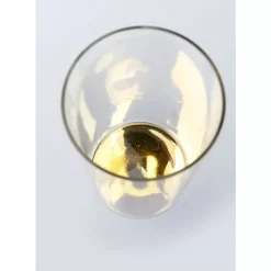 KARE Design Geschirr & Tischaccessoires-Wasserglas Electra Gold 15Cm