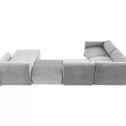 KARE Design Sofas & Couches-Wohnlandschaft 2 Lucca Grau Rechts 328Cm
